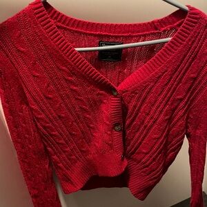 Abercrombie & Fitch Vibrant Red Cardigan